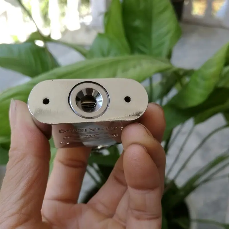 Anti-theft Imitation Stainless Steel Mortise Lock 50mm Open Extended Padlock Extra Long Hook Long Handle Lock Long Nose Lock