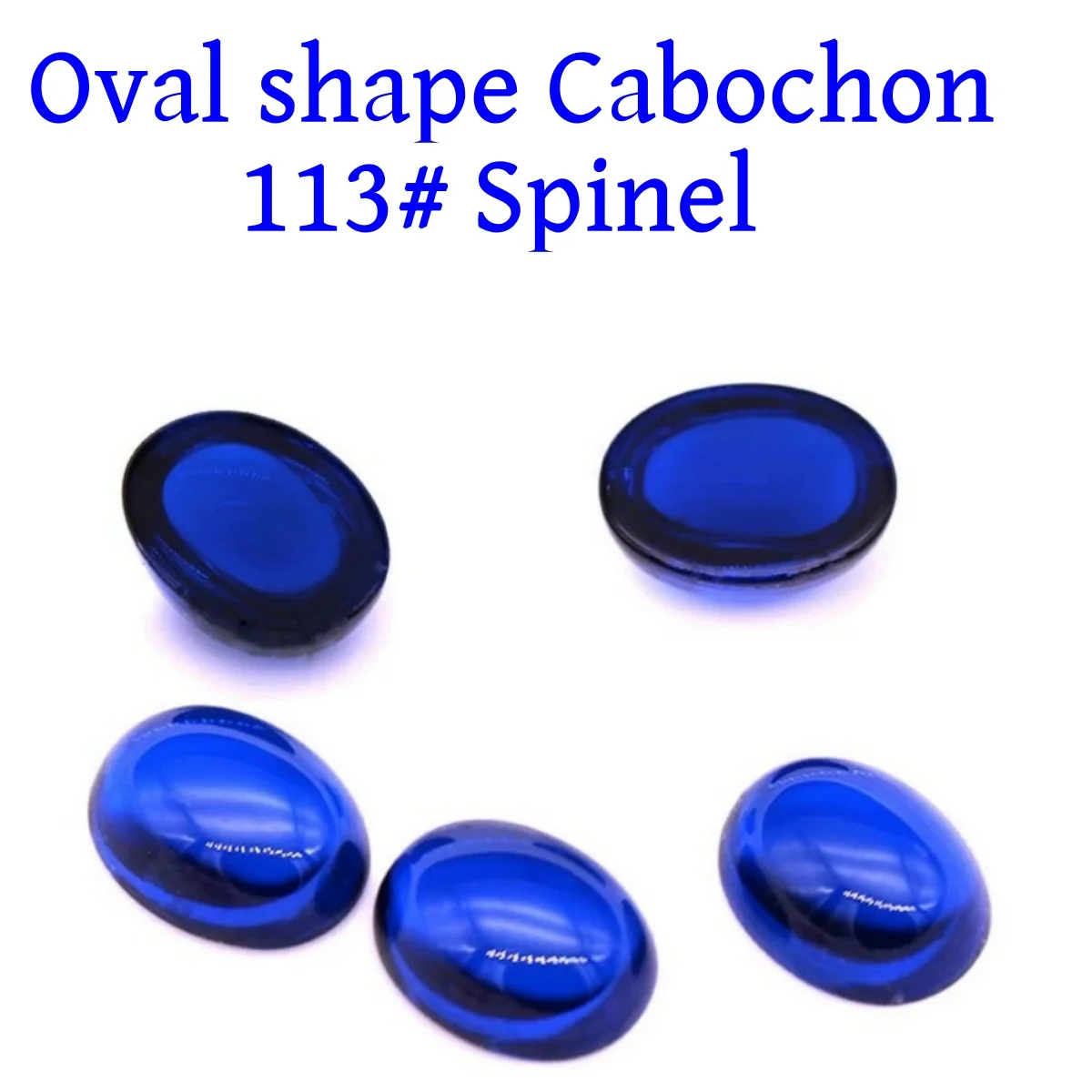 

Synthetic 113# Spinel 3x5~18x26mm 1/3/5pcs Oval shape Flat bottom Cabochon Loose Sapphire Blue Beads For Jewelry Ring Bracelet