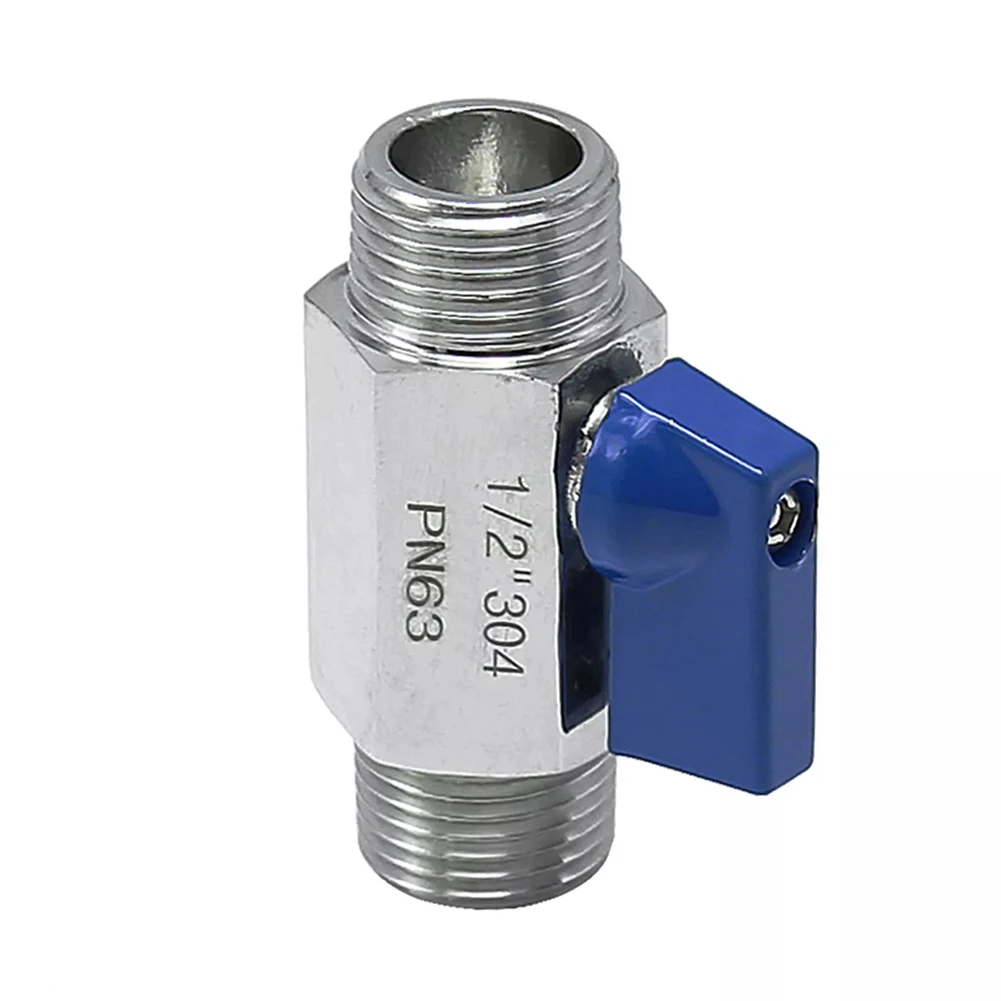 

1pc Mini Ball Valve 1/2'' NPT Thread Male Heavy Duty Stainless Steel Ball Valve Quarter Turn On/off Switch For Air Gas Steam