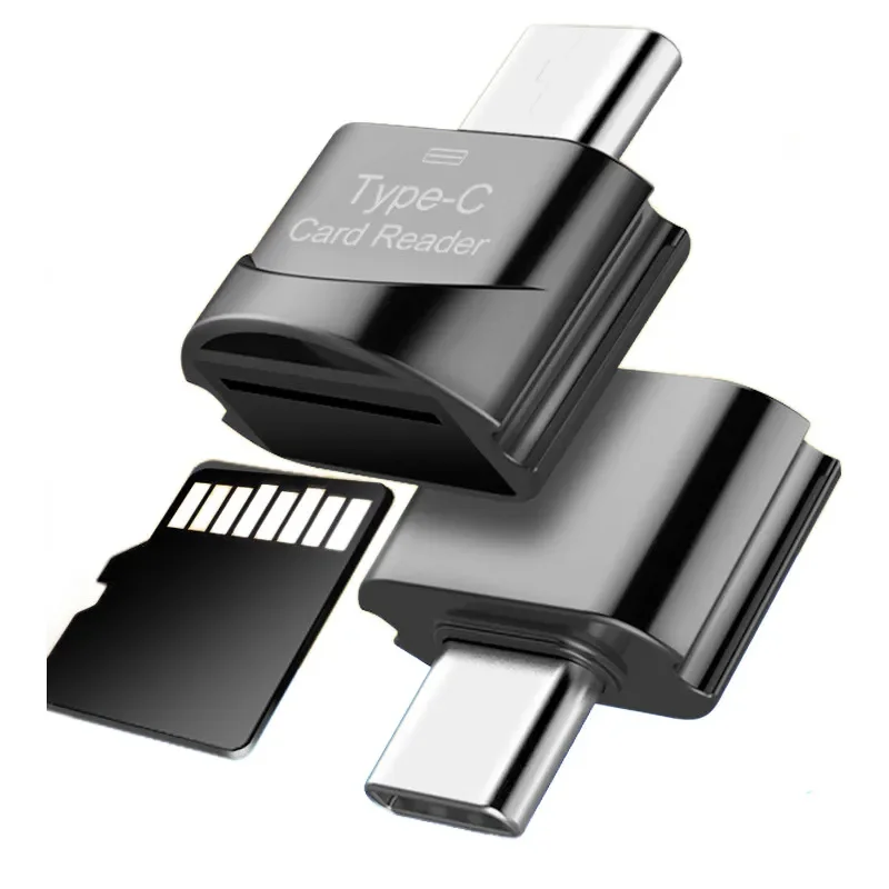 Lector de tarjetas TF micro-sd a Micro USB tipo C OTG, adaptador de tarjeta de memoria a USB C de alta velocidad para Macbook, Xiaomi, Samsung, nuevo