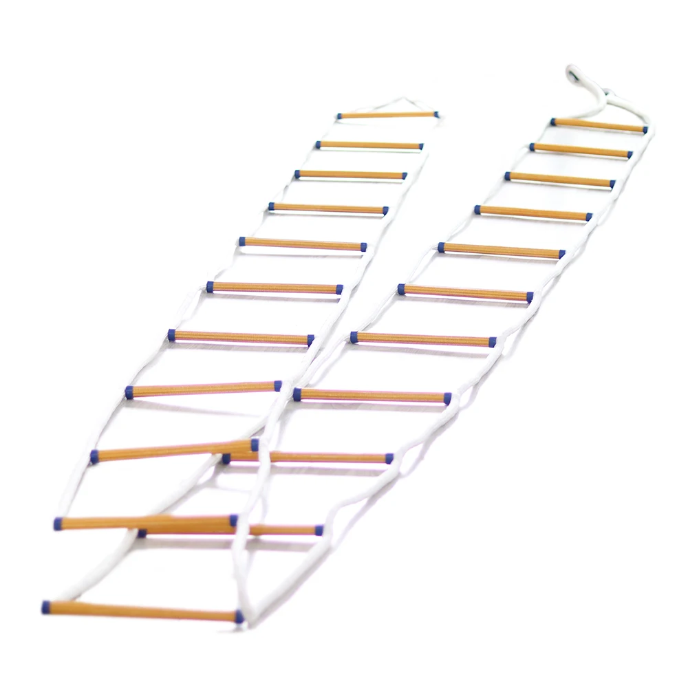 Escape Rope Ladder Fire Ladder Rescue Ladder Emergency Fire Escape Ladders Soft Safety Ladder With Carabiners Kids Adults Escape