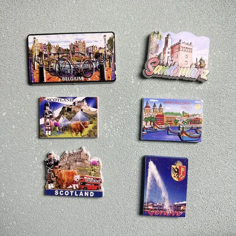 

National Tourism Souvenir Resin Fridge Magnet Self-Adhesive Fridge Stickers from Around the World Creative Personality
