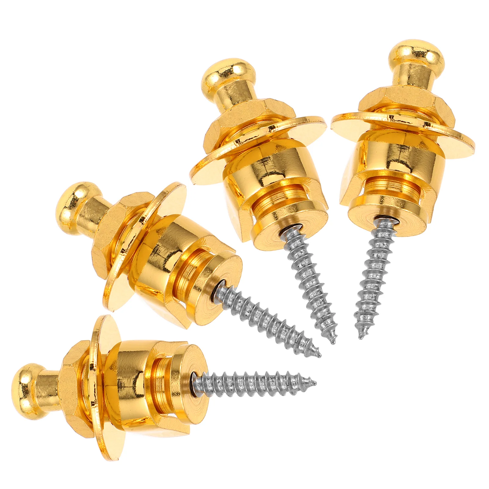 

4 Pcs Electric Guitar Accessories Strap Button Replacement Supplies Acoustic Round Head