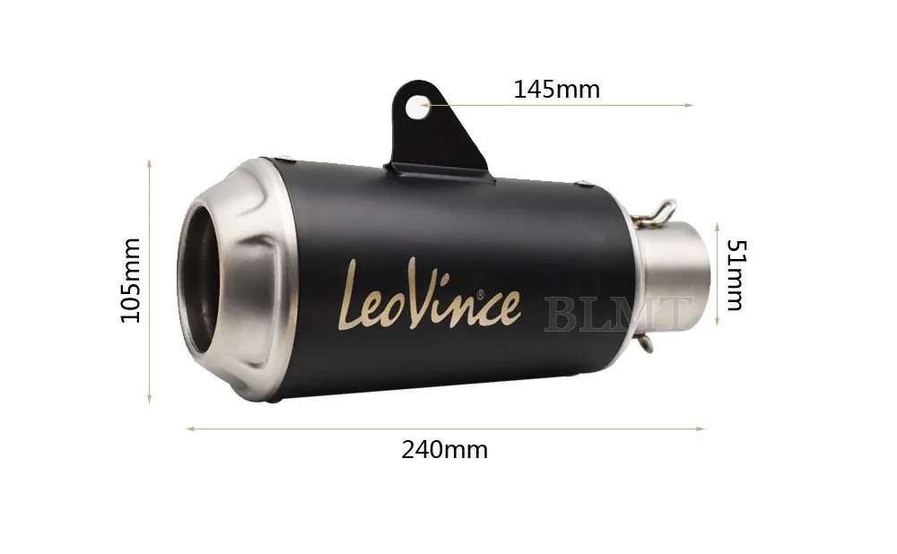 Leovita-العالمي للدراجات النارية العادم الأنابيب مع DB القاتل ، الخمار الهروب ، LV-10 ، Z700 ، Z900 ، Ninja400 ، Z400 ، R3 ، R25 ، 51 مللي متر