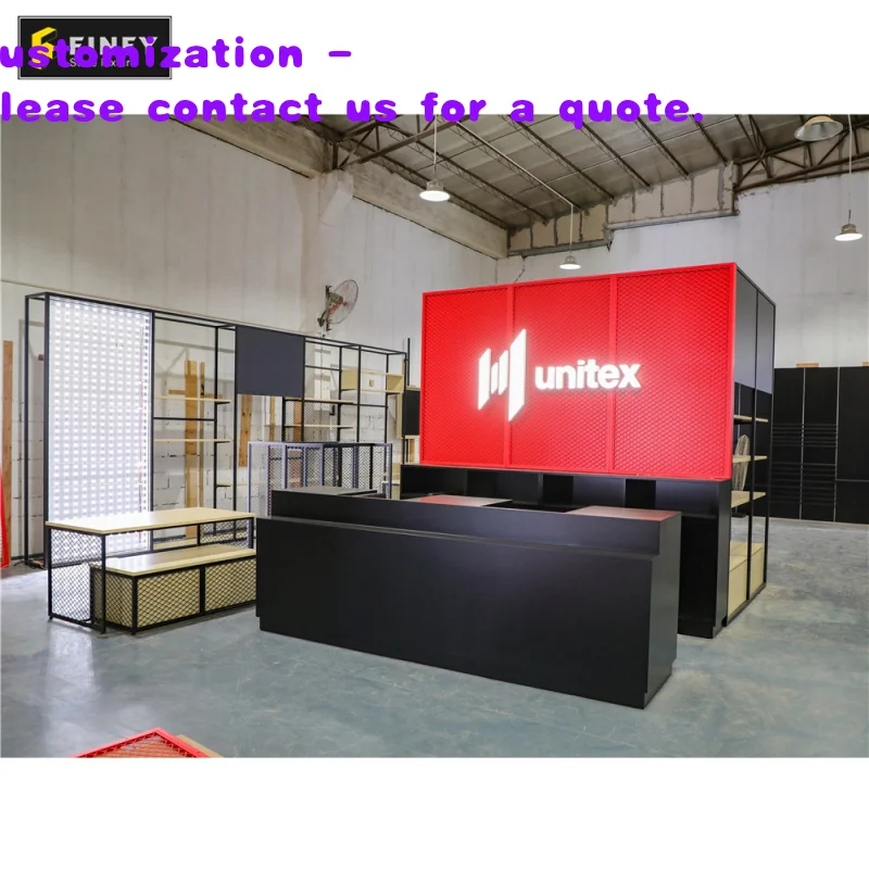 custom.Modern Sport Clothes Shoes Interior Layout Design Decoration Factory Price Custom Retail Sport Shop Shelves