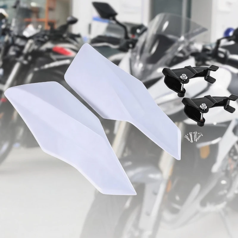 A2UC Motorcycle Hand Guards Pair with Mounting Brackets, Screw Hardware and Hard Shell Coverage for Control Area Use