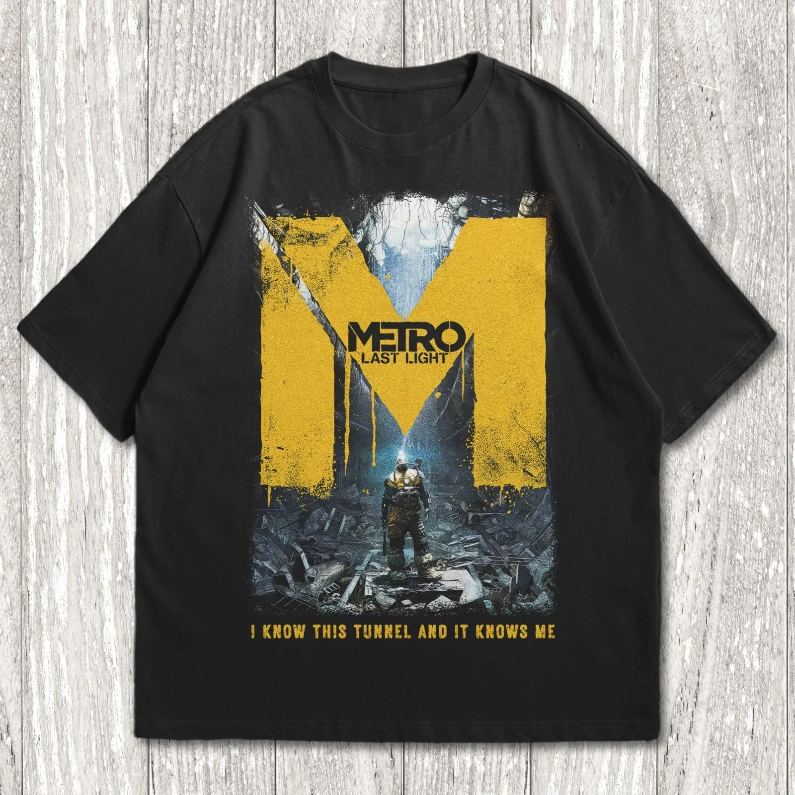 Metro Retro Soldier Graphic T-shirt Men Women Post Apocalyptic Video Game Soft Cotton Short Sleeve Casual Daily Tops