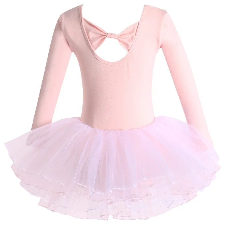 Girl Ballet Dress Alternatives Toddler Leotard with Tutu Gauze Skirt Dance Tutu Dress Long Sleeve Cute Outfit (Little/Big Kid)