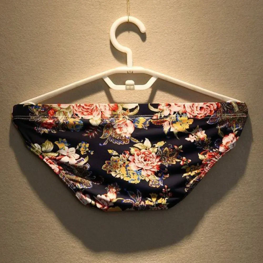 Celana Dalam Bikini Pria Celana Dalam Daun Bunga Emi-Transparan Bersirkulasi U Kantong Cembung Celana Dalam Lingerie Calzoncillos Hombre