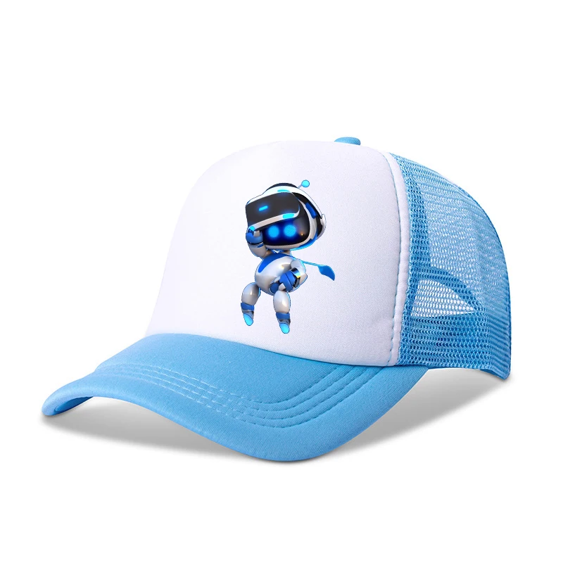 Astro Bot Kids Baseball Cap Cartoon Game Character Printed Sun Hat Boys Summer Casual Caps Adjustable Peaked Hats Christmas Gift