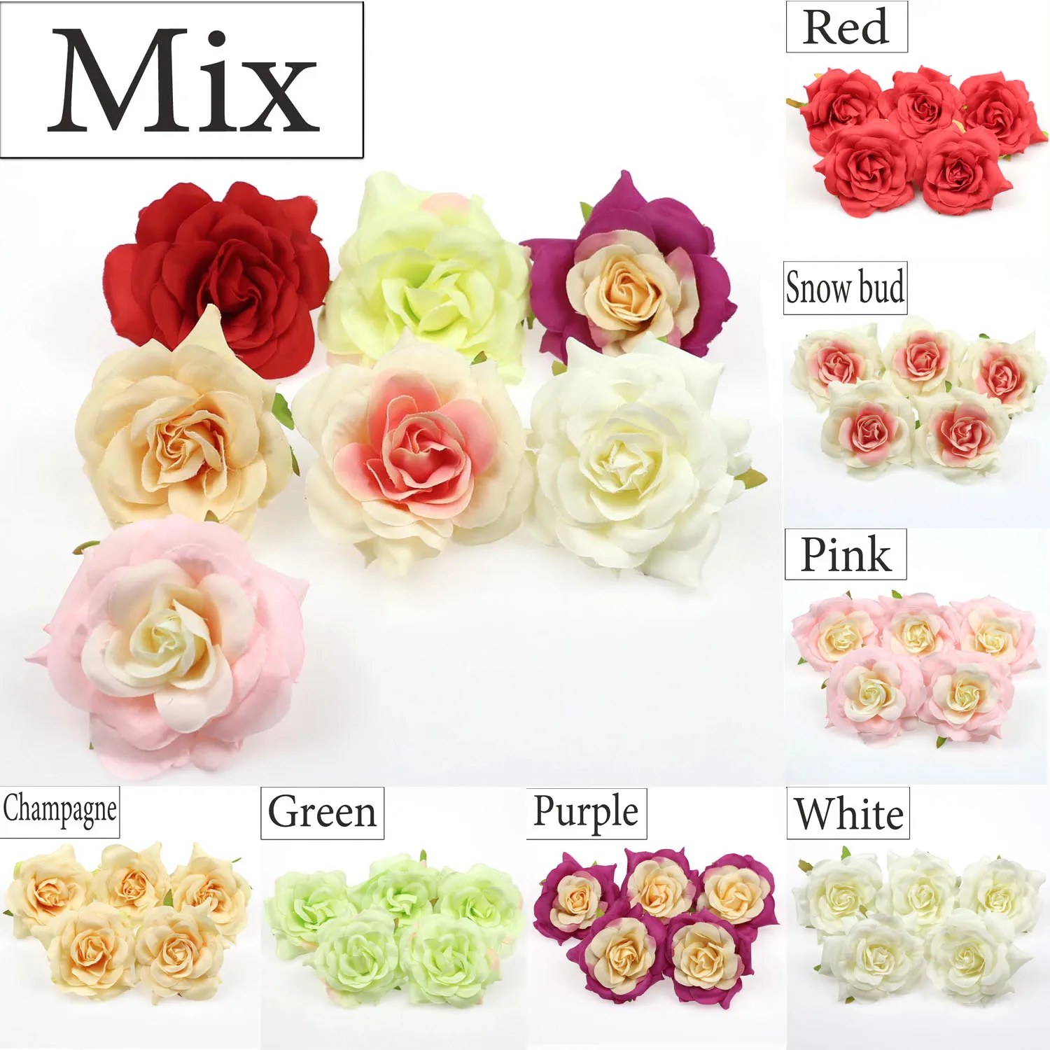 7 Colors 6CM Artificial Silk Peony Rose Head For DIY Bouquet Corsage Wedding Floral Wall Party Decor Accessories 10/100PCS