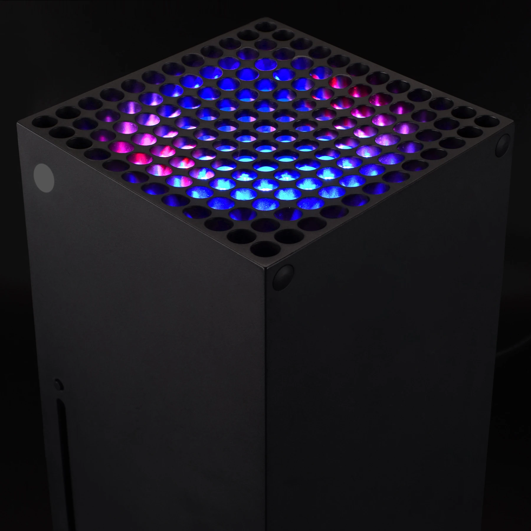 EXtremeRate-Kit de tiras LED RGB PlayVital, 39 efectos para ventilador de consola Xbox Series X con control remoto IR, 7 colores