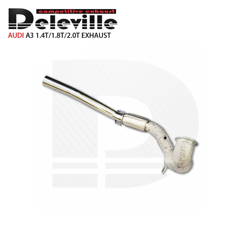 NEW ARRIVING Stainless Steel Exhaust Pipes Catted Exhaust Downpipe For AUDI A3 1.4T/1.8T/2.0T 2014-2022 Car Exhaust System