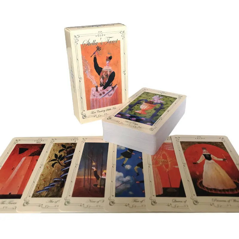 Hot Sale Stellas Tarot Oracle Card For Entertainment Fate Prophecy Divination Family Party Tarot 78 Card Deck PDF Guide