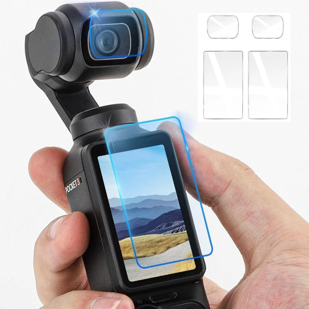 9H Tempered Glass For DJI Osmo Pocket 4 Ultra-Clear Glass Camera Lens Screen Protector Film For DJI Pocket4 Pocket3 Accessories