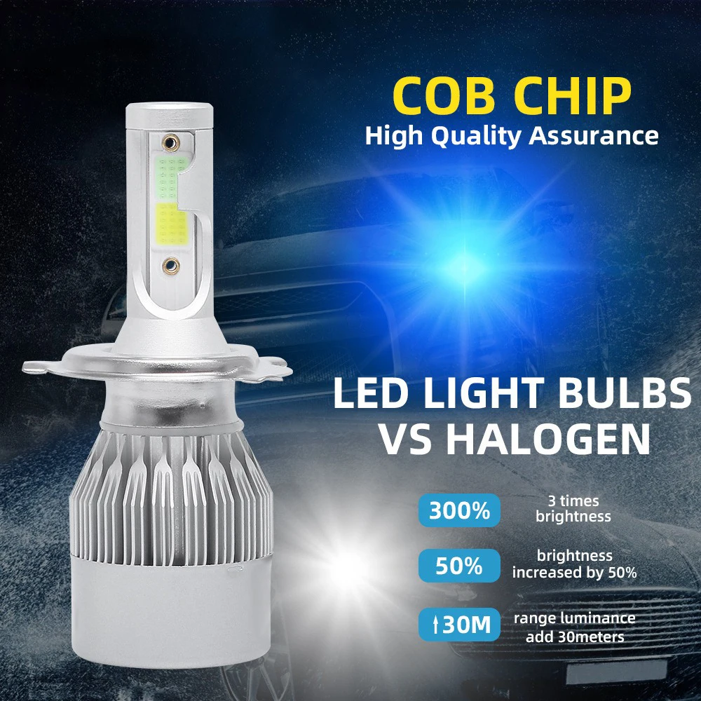 

Dual Color 9003 HB2 H4 LED Headlight Bulbs 12V 35W 3000K 6000K 8000K Hi Lo Beam Car Retrofit Light