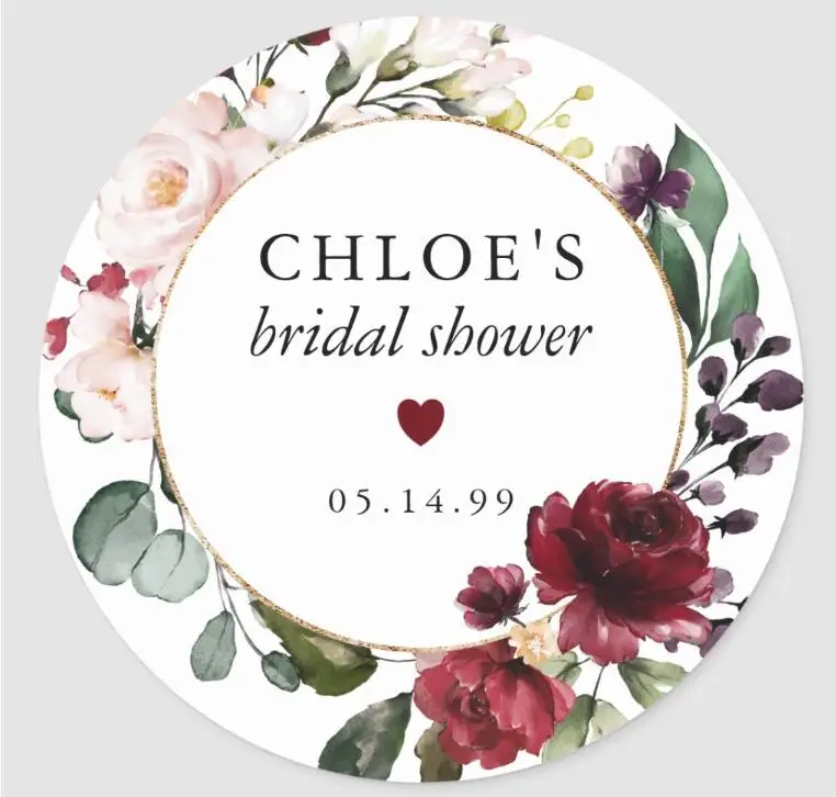 Custom Logo Wedding Stickers Personalized Design Your Name Candy Gift Box Birthday Party Gift Tags