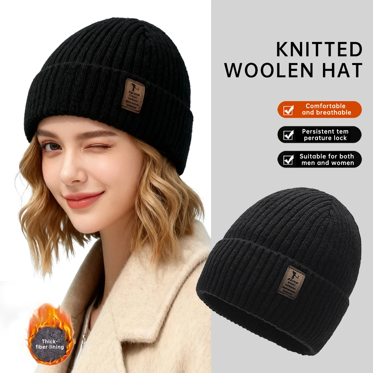 Cappello lavorato a maglia invernale da uomo 2025 Cappello in cotone caldo addensato per esterni nuovo stile Cappello lavorato a maglia antivento e resistente al freddo per ciclismo, sport e lavoro