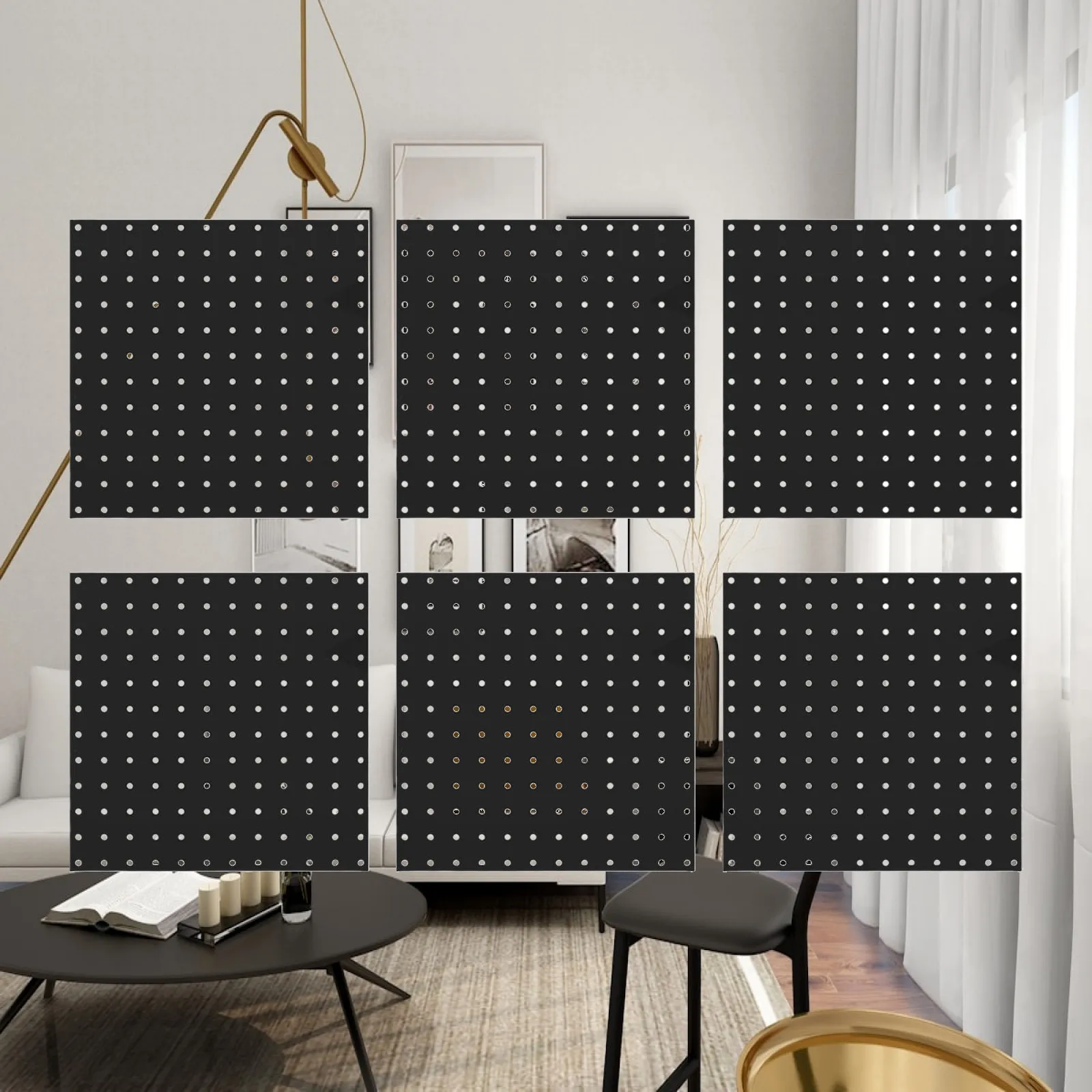 Pegboard Wall Organizers Peg Board Panels Hanging Storage for Workbench Workshop Living Room Craft Room Crafts
