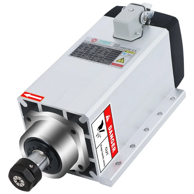 

CNC Router Spindle Motor 1.5/2.2/3.5/4.5/6/7.5KW 4Bearings Air-cooled CNC Woodworking Engraving Machine Spindle Motors