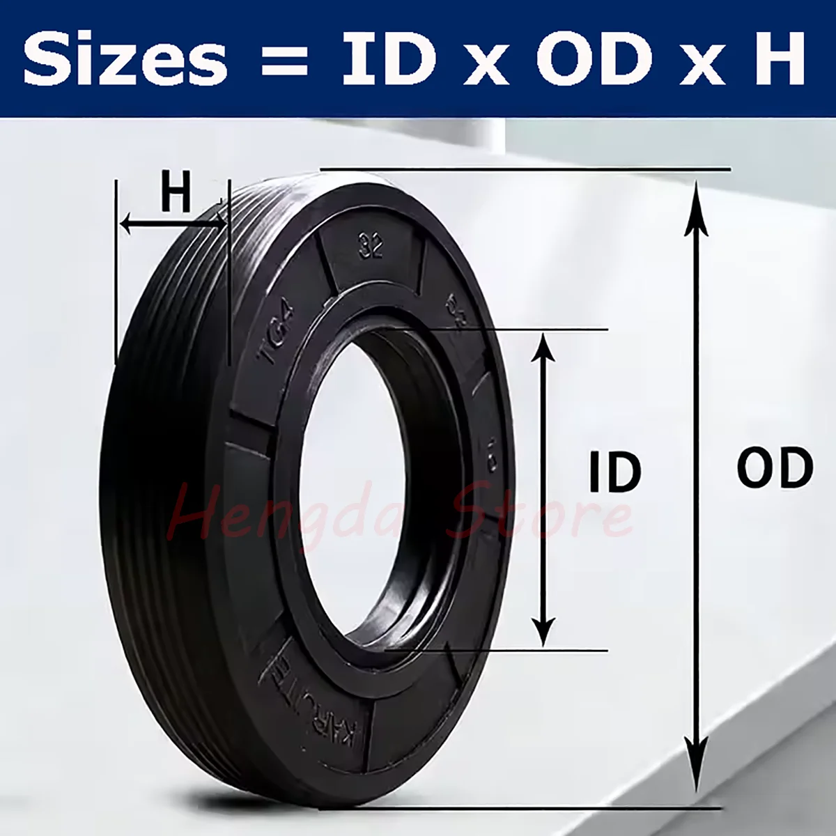 NBR TC/FB/TG4 Oil Seal ID 22mm 25mm 27mm 28mm 30mm Nitrile Rubber with Metal Skeleton Shaft Double Lip Sealing Gasket Ring