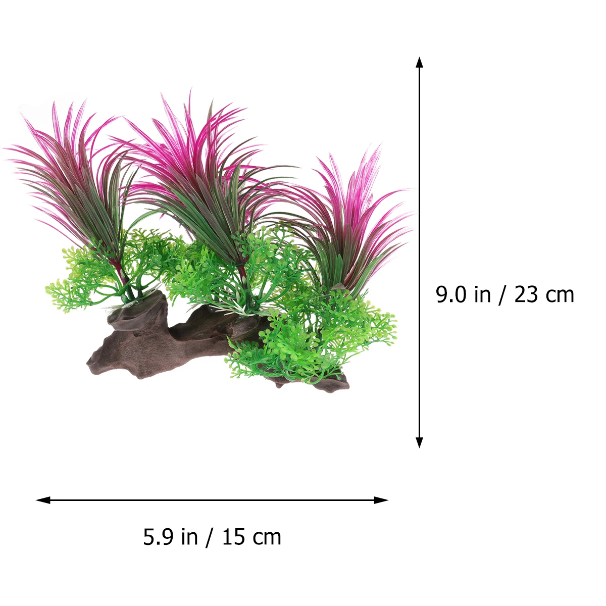 

Aquarium Plants Fish Tank Decoration 3D Realistic Green Plastic Water Ornament For Tank Reptile Feeder Box Safe Easy Maintenance