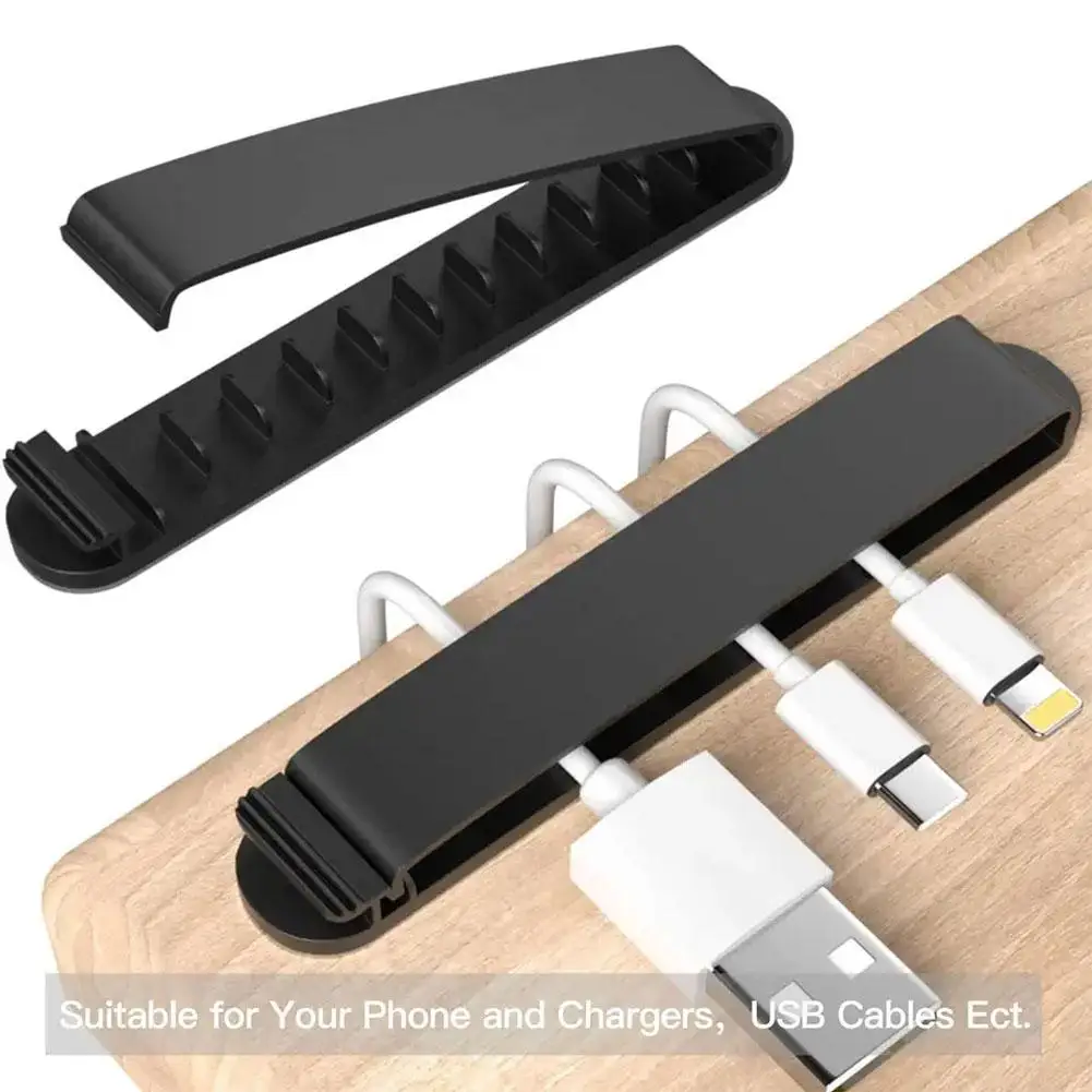 Cable Organizer Management Wire Holder Flexible USB Cable Winder Tidy Silicone Clips For Mouse Keyboard Earphone Protector T4K1