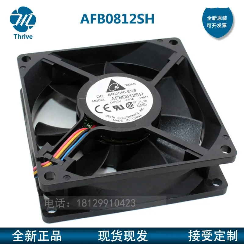for Delta AFB0812SH 12V 0.51A 80mm 8025 High Airflow Chassis Power Fan