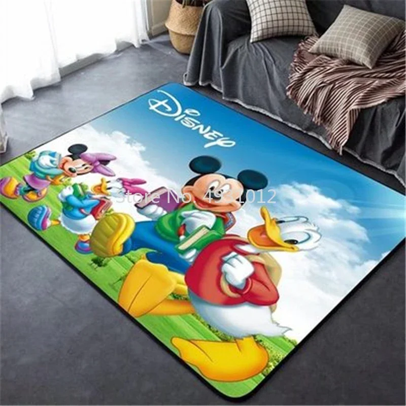 

Disney Mickey Minnie mouse Friends Rug Blanket for Baby Kids Bedroom Living Room Carpet Non-slip Mat Home Floor Decoration