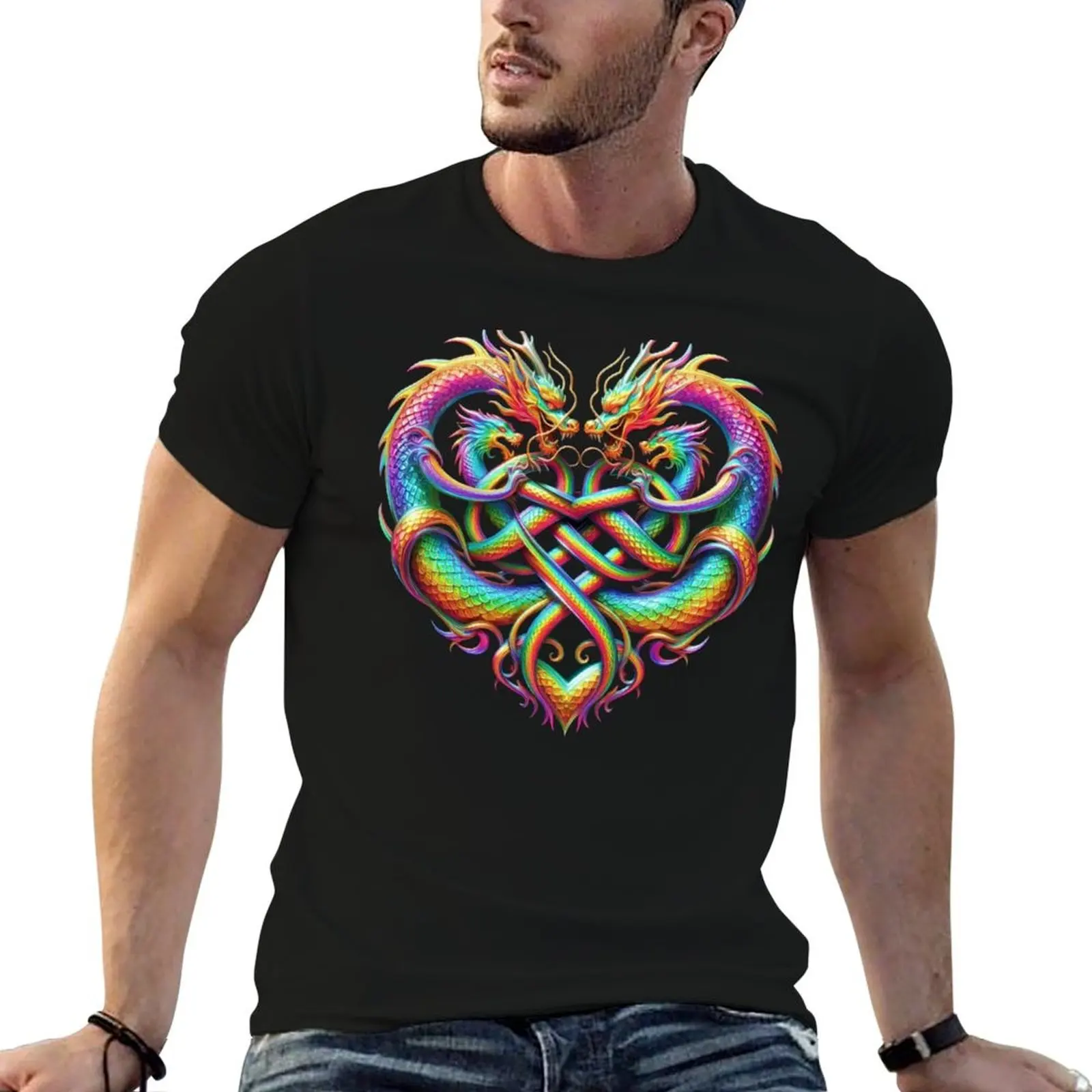 

Dragon Heart 1 T-Shirt kawaii clothes summer tops mens graphic t-shirts anime