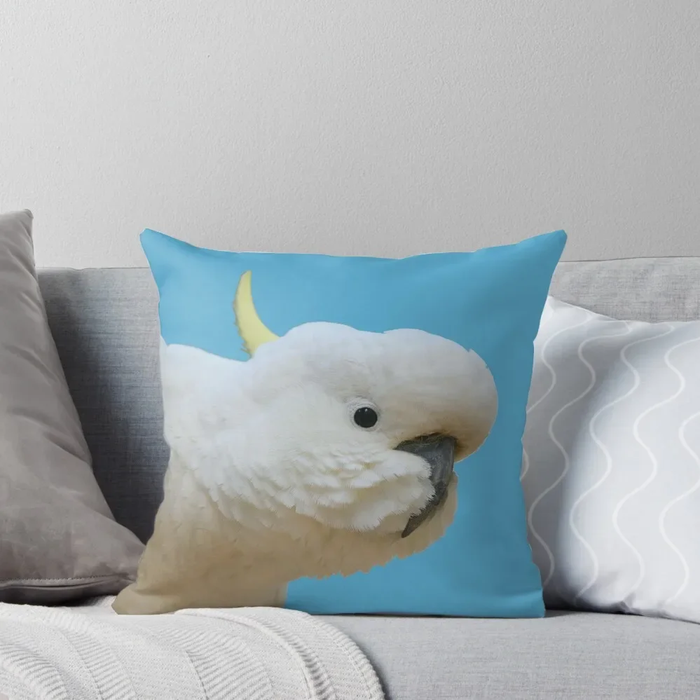 Fluffenchops - sulphur-crested cockatoo Throw Pillow Luxury Pillow Case Decorative Sofa Cushion Pillow