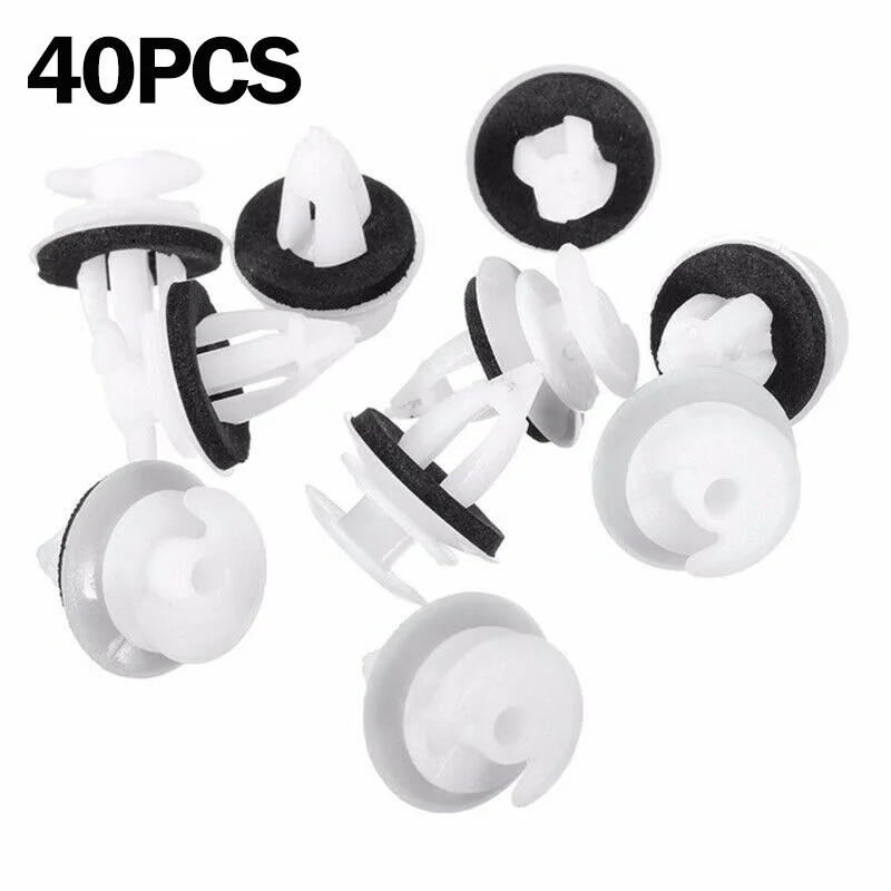 Clip Car Clips Washers Car Clips with Washers Parts Replace Replacement White 40pcs/set For BMW BE36 E38 E39 Kit