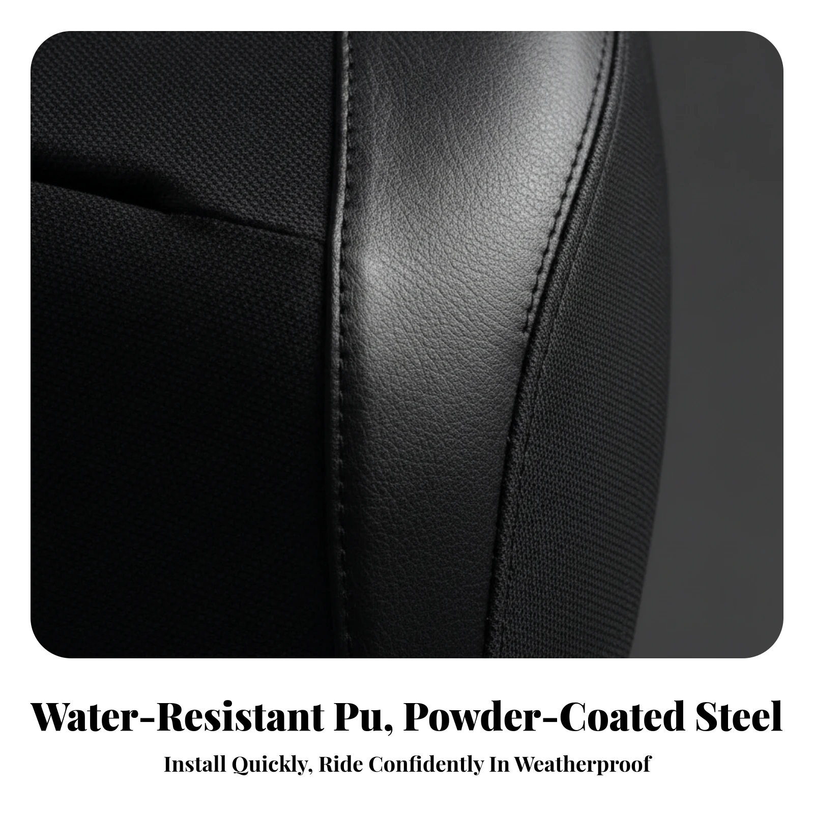 Motorcycle Rear Seat Cushion Assembly Cushioned Rear Passenger Pillion Seat Waterproof Contoured for Custom Bike Builders