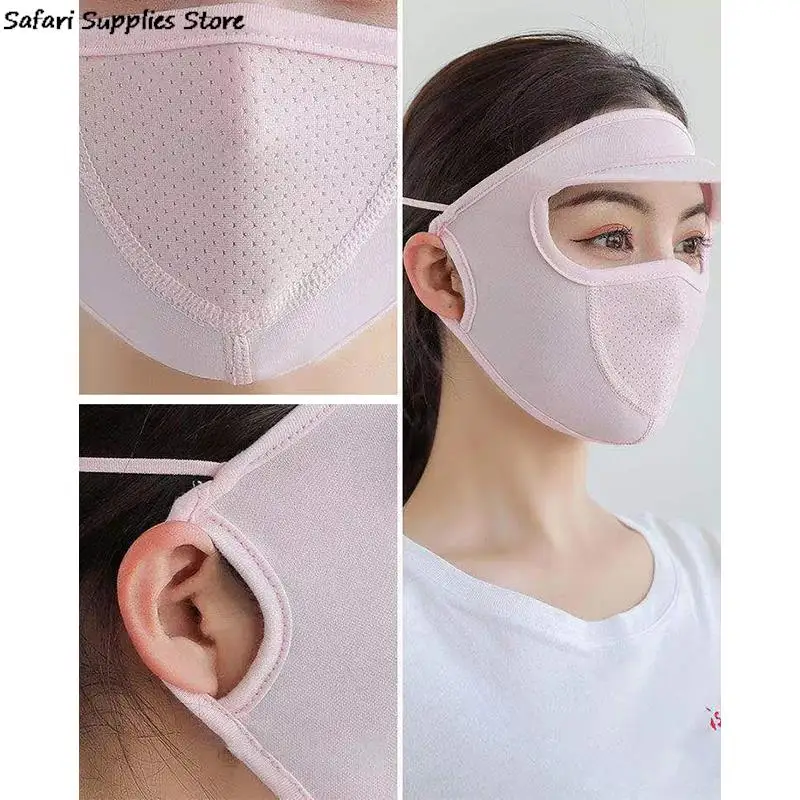 Breathable Ice Silk Summer Sunscreen Mask Outdoor Sports Cycling Bike Motorcycle Anti-UV Scarf Breathable Thin Half Face Cover