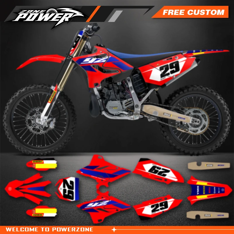 Powerzone Motorcycle Graphics Decals Sticker Kits for Yamaha YZ125 YZ250 2015 2016 2017 2018 2019 2020 2021 YZ250X 2016-2021 46