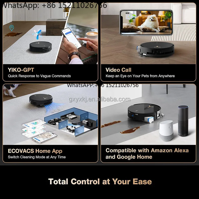 ECOVACS  X8 PRO OMNI AI Smart Aspirapolvere Aspirateur Efficient Robot Sweeping Mopping Robotic Sweeper Vacuum Cleaner