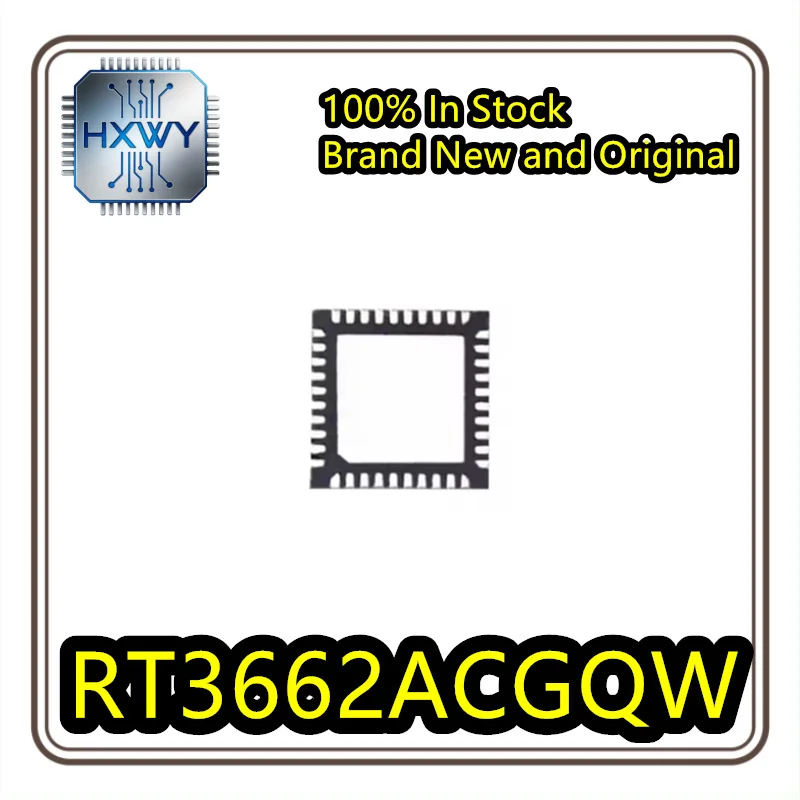 (5/20 pieces) RT3662ACGQW RT3662AC WQFN-40 Pulse Width Modulation Controller IC Chip, 100% New, Original, In Stock, Electronic