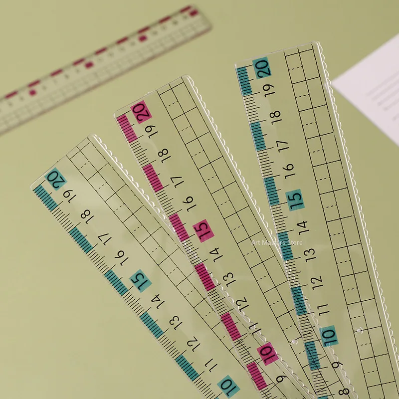 Students Use Anti Myopia Rulers with Wavy Lines Clear Scale Soft and Not Easily Breakable Color Differentiation  Ruler