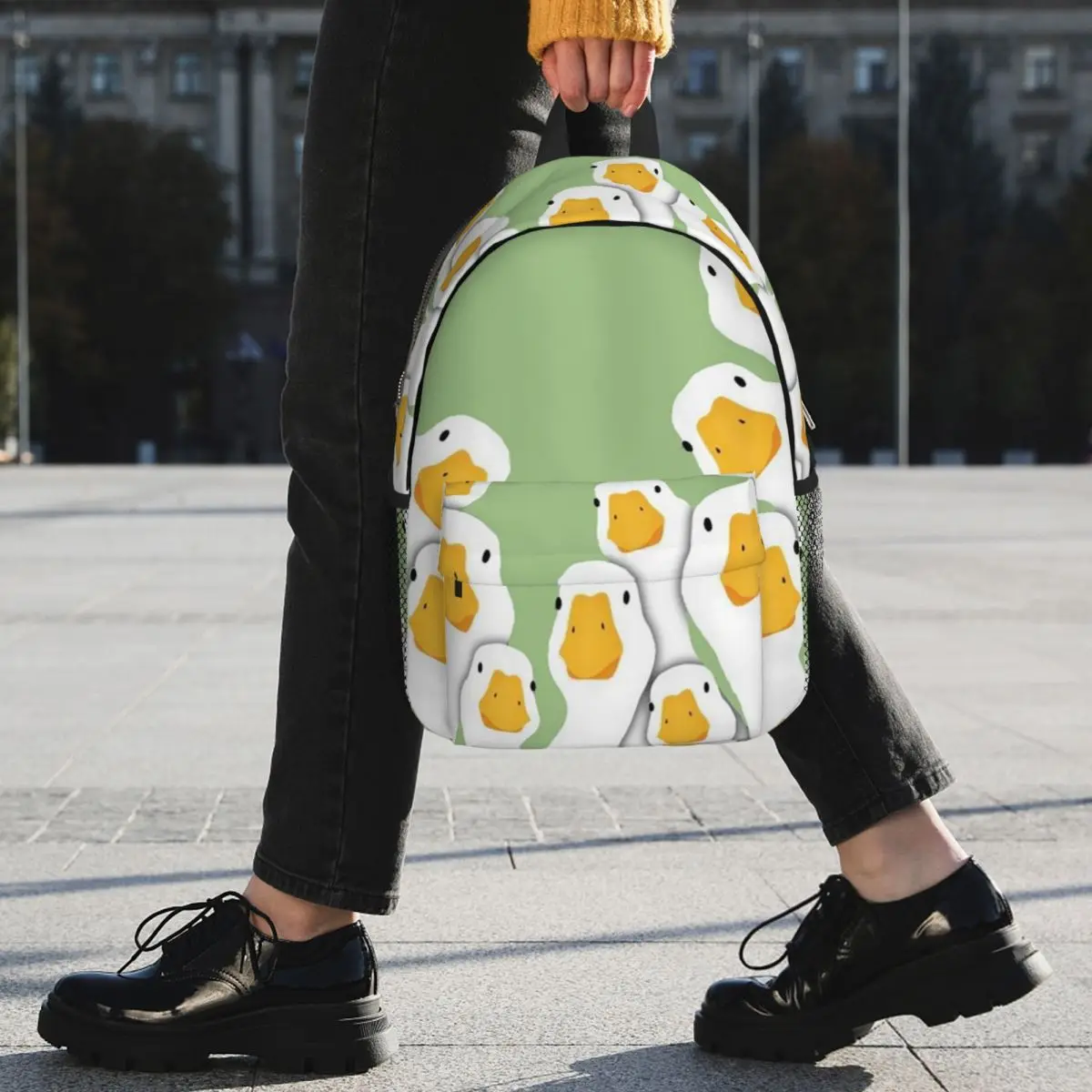 Cartoon Popular Goose Animal Backpack Student BookBag Children School Bag Computer Shoulder Bags for Men Women