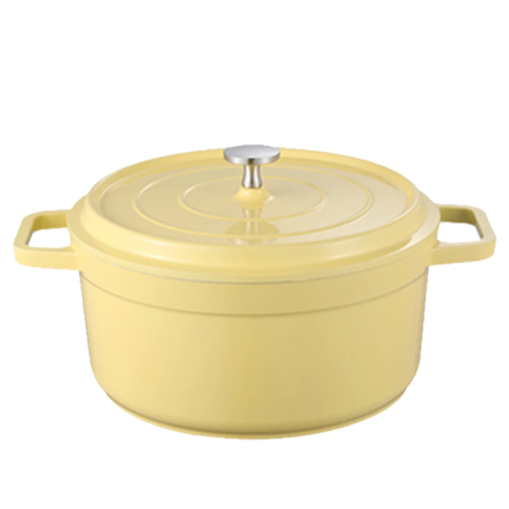 Nonstick Heat Preservation Cookware with Lid Mini Cast Aluminum Pot Casserole Dutch Oven Cast Aluminum Pot Home Cooking Cookware