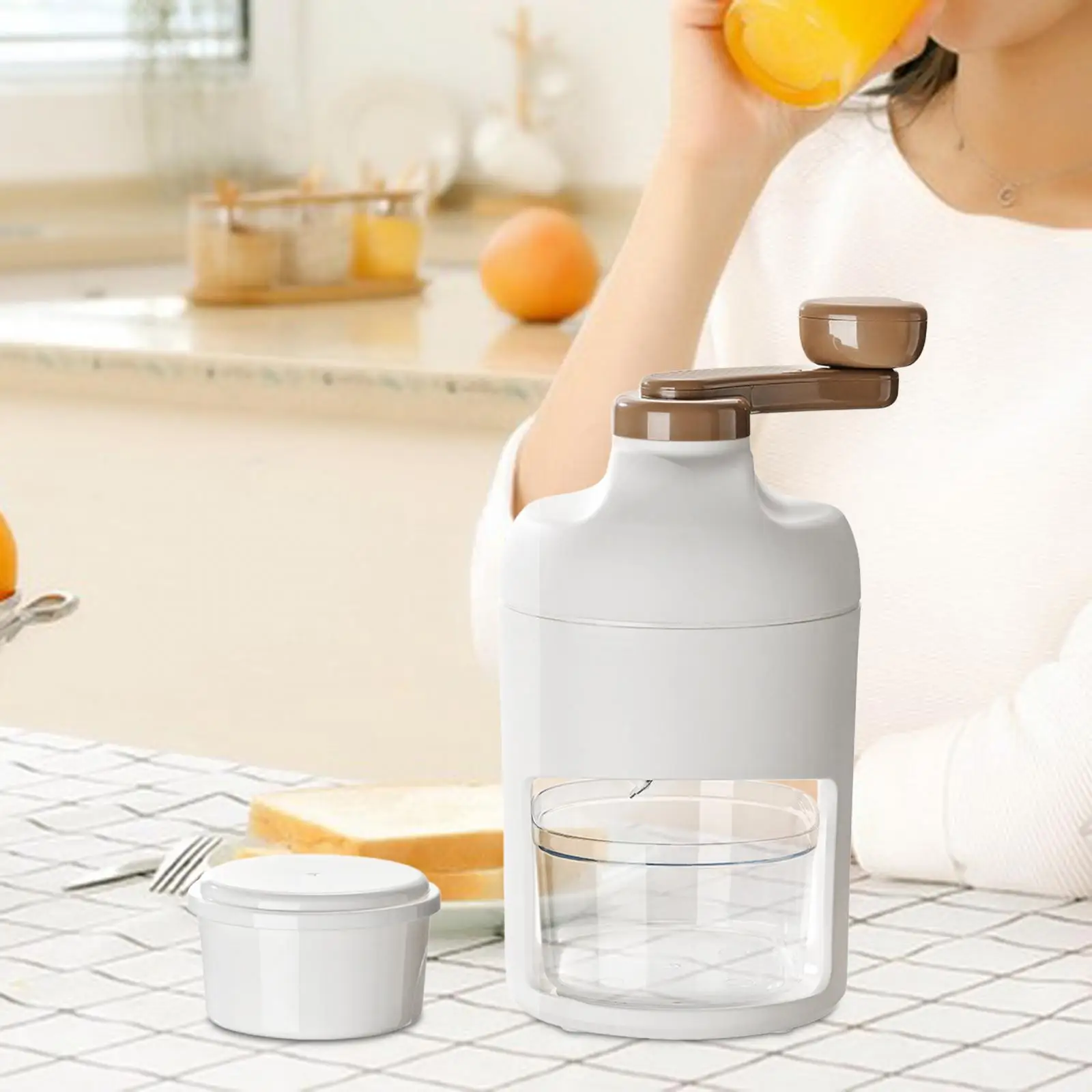 Machine à Cône de Neige Antidérapant, Broyeur Manuel à Distance, pour Cône de Neige, Glace Pilée, pour Restaurant, Bars, ix, Question Pratique