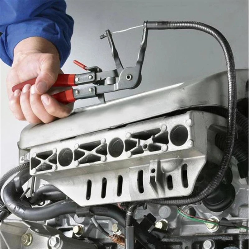 1 szt. Elastyczny przewód zaciskowy zacisk do węża gwintowana tulejka wiązka narzędzie do usuwania czerwono-czarna