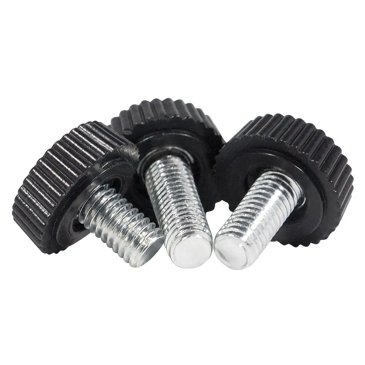 M4 M5 M6 Black Round Head Handle Hand Screw Round Knurled Rubber Thumb Screw Plastic Tighten Bolt Nuts Knob