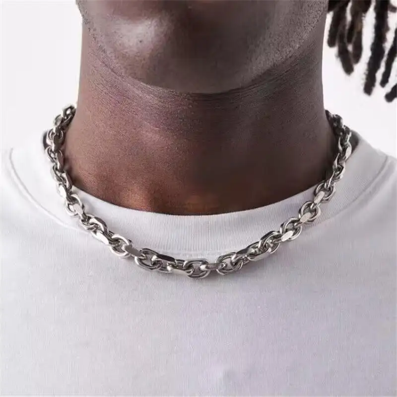 8mm O-Chain Necklace 316L Stainless Steel Jewelry For Men Biker Gold Plated Polishing NecklaceFashion Necklace