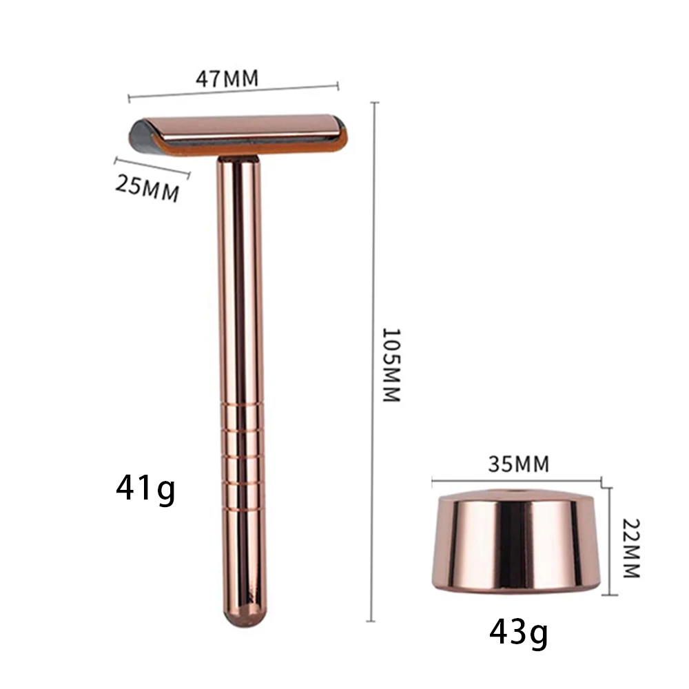 Whityle New Innovative Design Double Edge Safety Shaving Razor With Lubrication Strip & Holder Base 5 Platinum Blade For Free