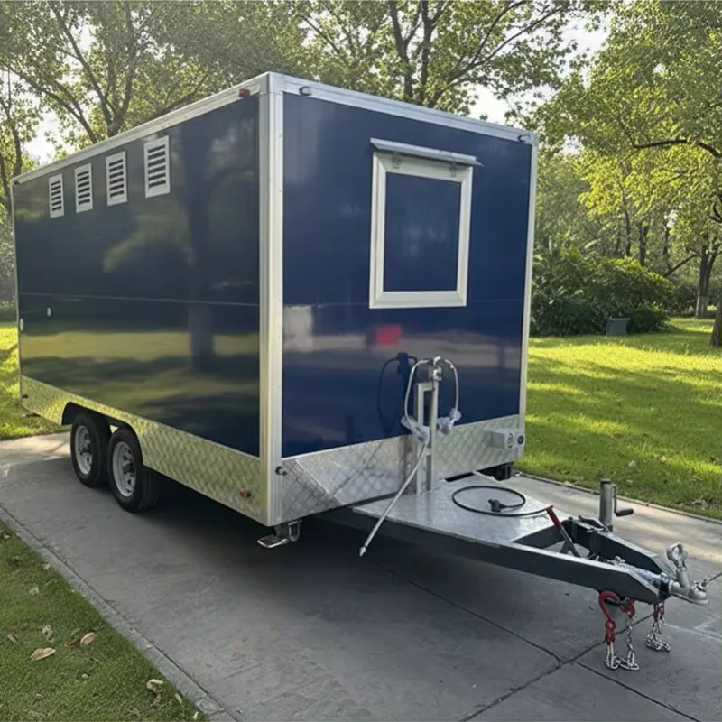 Customized Mobile Kitchen Street Catering Food Truck Trailer Hot Dog Stand & Ice Cream Cart For Sale Carrito De Comida For Cater