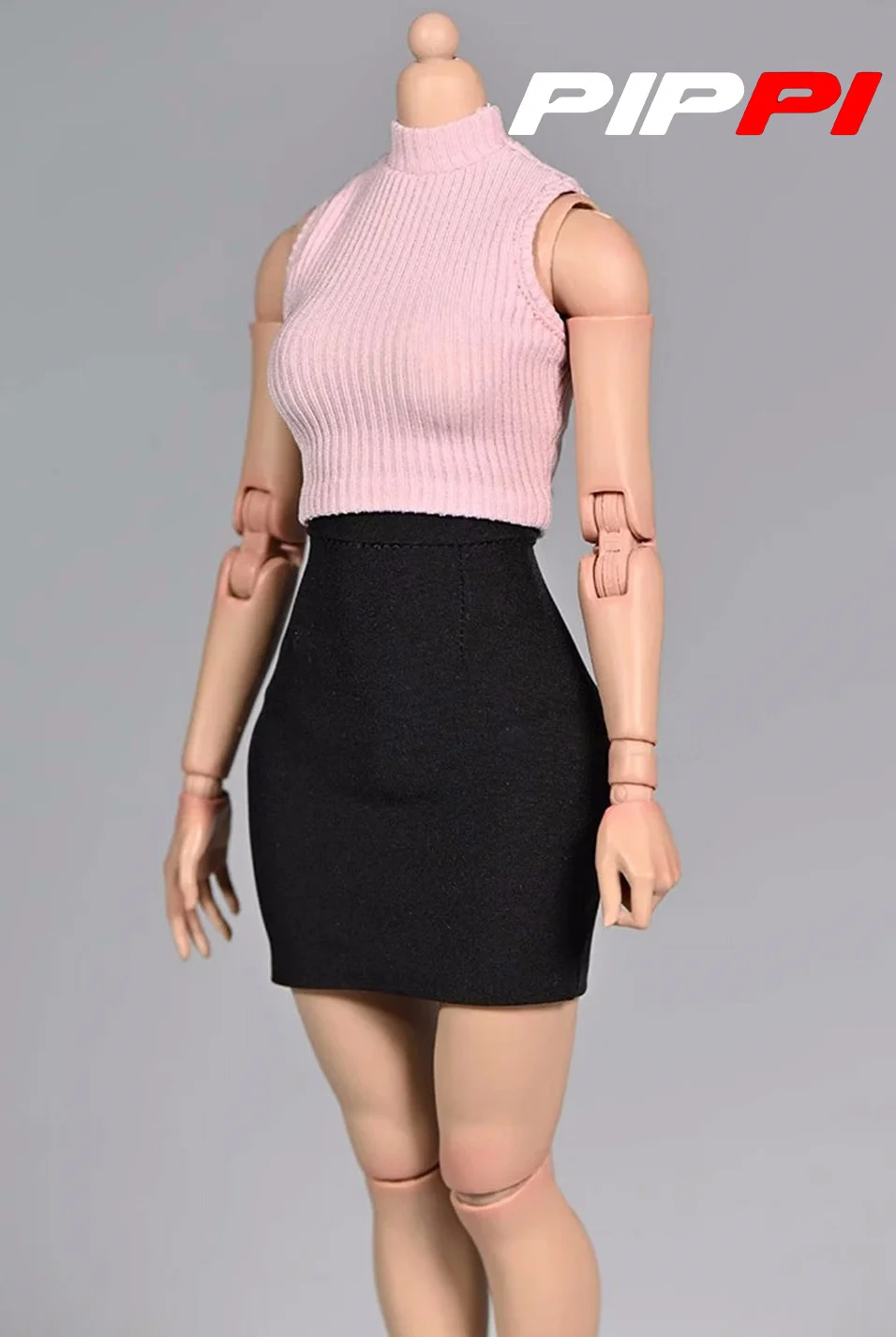 1/6 مقياس عالية الخصر تنورة ضيقة مثير قميص الملابس نموذج صالح 12 ''أنثى الجندي AT203 عمل الشكل دمى الجسم #5