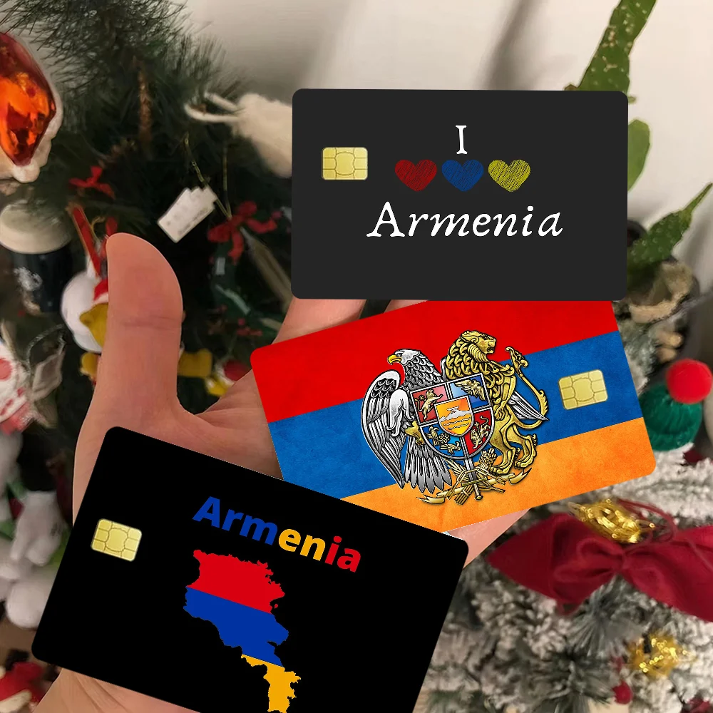 أرمينيا الأرمنية العلم 100٪ حار بيع أمين الائتمان الخصم البنك بطاقة حافلة بطاقة فيلم الجلد ملصق
