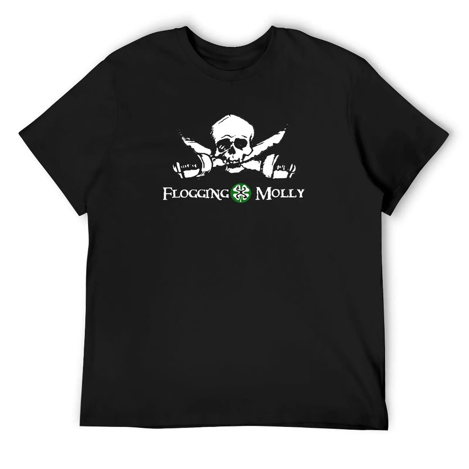 

Flogging Molly skull pirate T-Shirt Clothing plain boys whites men clothings