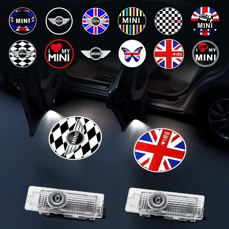 

2 шт. для BMW MINI Cooper One S JCW R56 R55 R53 F55 F56 R57 Лампы приветствия двери автомобиля HD светодиодные лазерные проекторы аксессуары